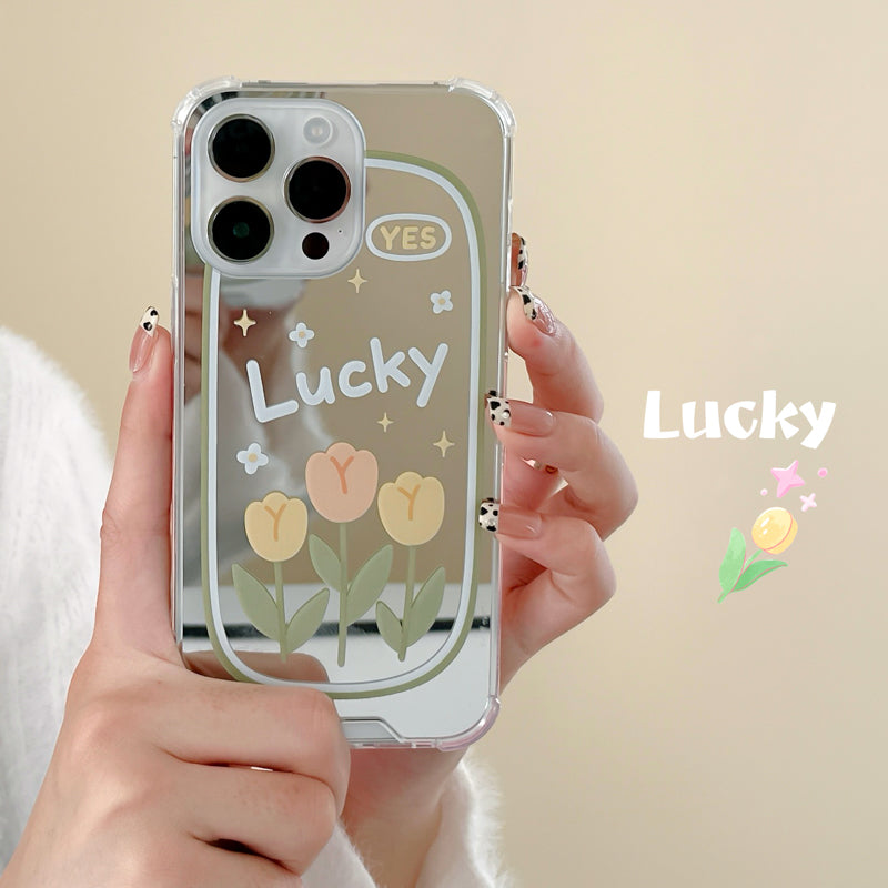 Coque iPhone miroir TULIPE