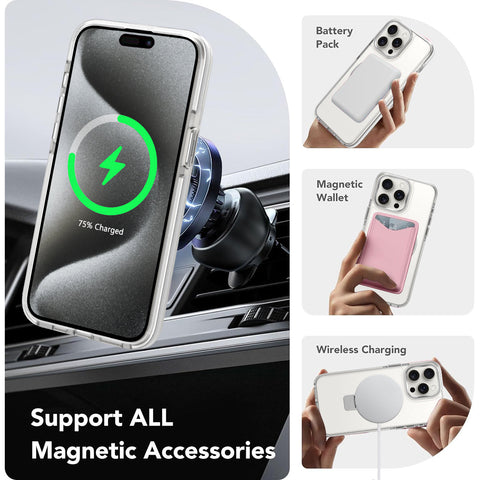 360° Klappständer MagSafe iPhone-Hülle Kabelloser Ladeschutz für iPhone 15/14/13 