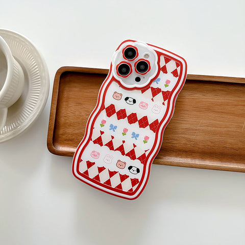 ANIMALS STICKER iPhone-Hülle mit gewelltem Rand 