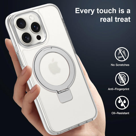360° Klappständer MagSafe iPhone-Hülle Kabelloser Ladeschutz für iPhone 15/14/13 
