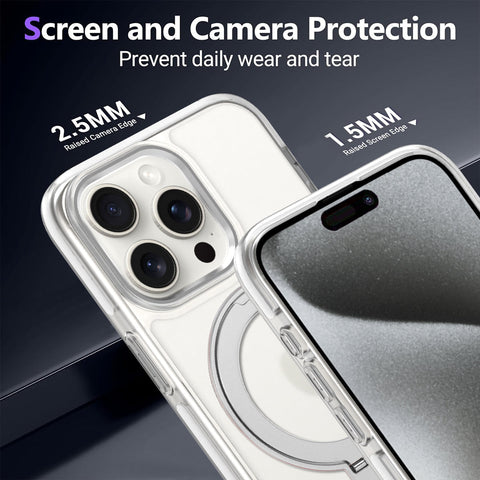 360° Klappständer MagSafe iPhone-Hülle Kabelloser Ladeschutz für iPhone 15/14/13 