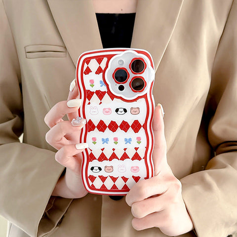 ANIMALS STICKER iPhone-Hülle mit gewelltem Rand 