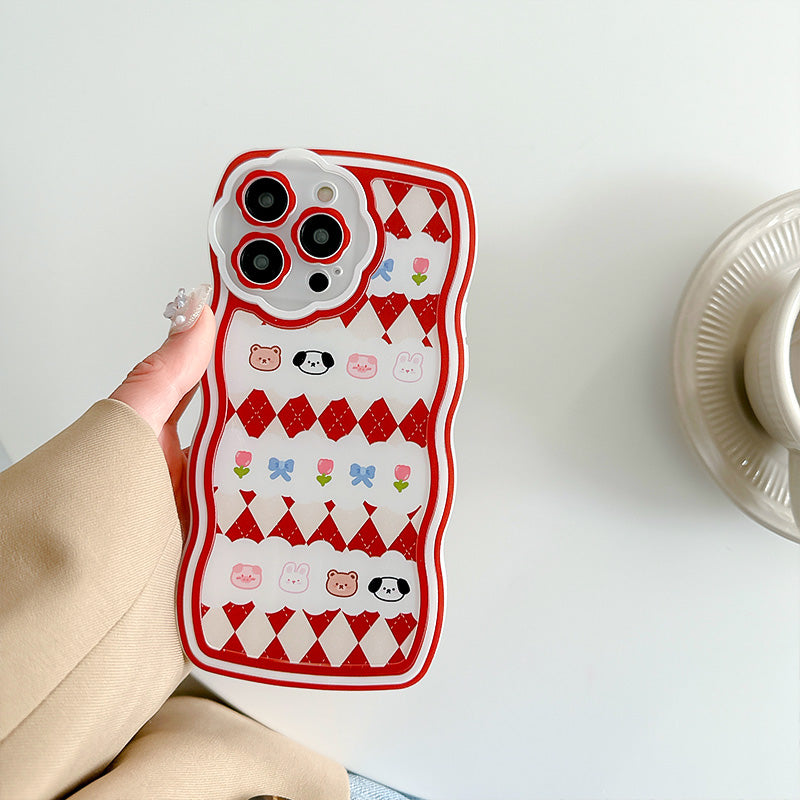 ANIMALS STICKER iPhone-Hülle mit gewelltem Rand 