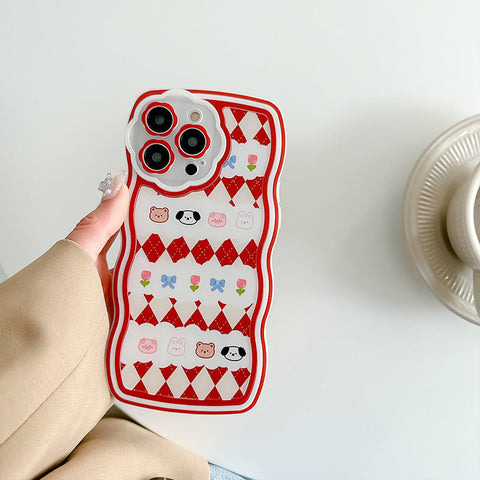 ANIMALS STICKER iPhone-Hülle mit gewelltem Rand 