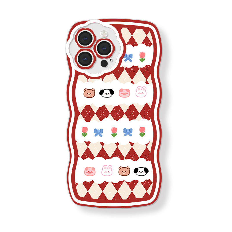 ANIMALS STICKER iPhone-Hülle mit gewelltem Rand 