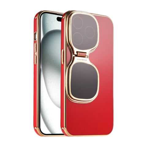 Étui pour iPhone avec lunettes de soleil (entièrement enveloppé, protection de l'appareil photo et support de téléphone 2 en 1) 