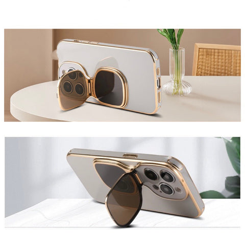 Étui pour iPhone avec lunettes de soleil (entièrement enveloppé, protection de l'appareil photo et support de téléphone 2 en 1) 
