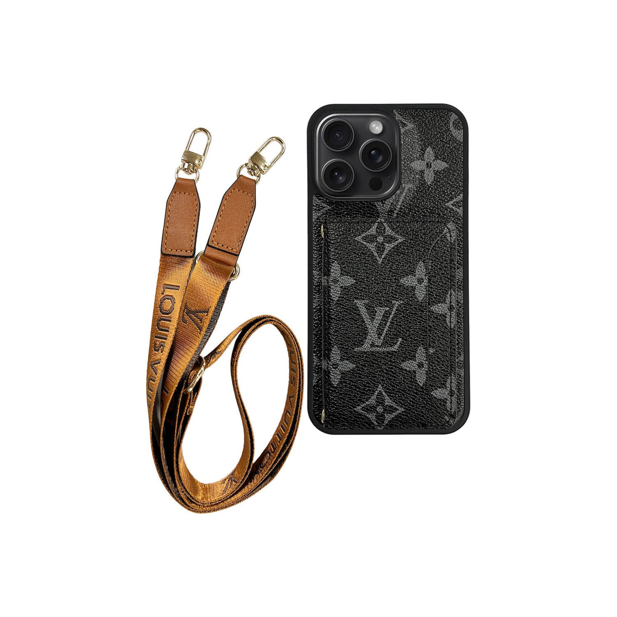 L CLASSIC KARTENHALTER &amp; LANYARD SCHWARZ 