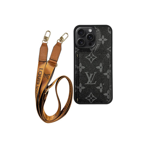 L CLASSIC KARTENHALTER &amp; LANYARD SCHWARZ 