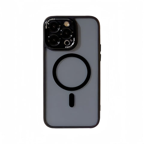 Stoßfeste transparente Handyhülle mit HD-Linsenfolie Kabelloses Laden MagSafe-Schutz für iPhone 15/14/13 