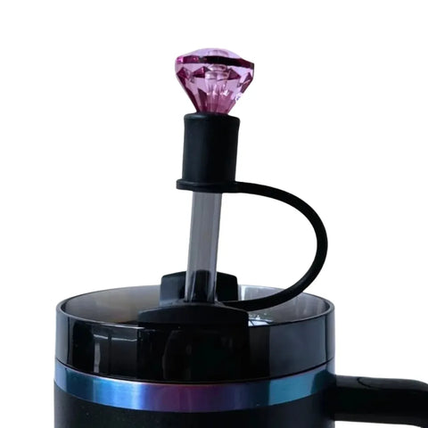 Diamond Luxe Trinkhalm-Topper mit Kristallsteinen, 1 Stück