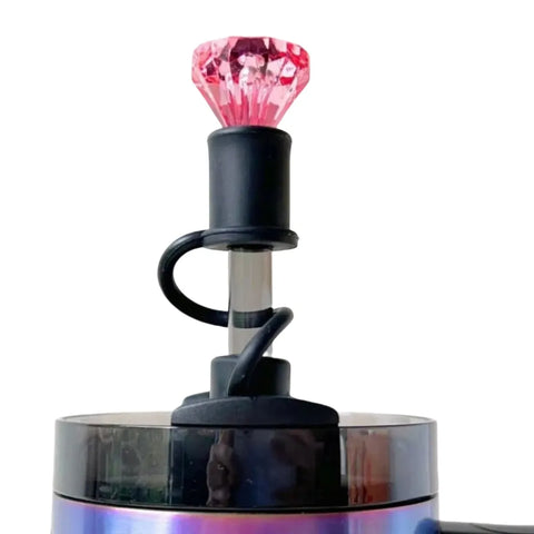 Diamond Luxe Trinkhalm-Topper mit Kristallsteinen, 1 Stück